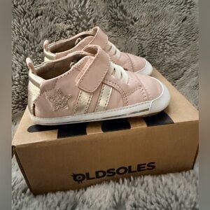Old Soles Pink High-Top Sneaker with Gold Star